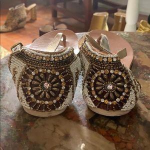 Very Volatile Beaded Heel Sandals